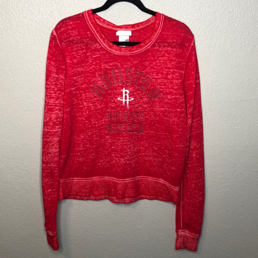 NBA Houston Rockets Burnout Long Sleeve Top